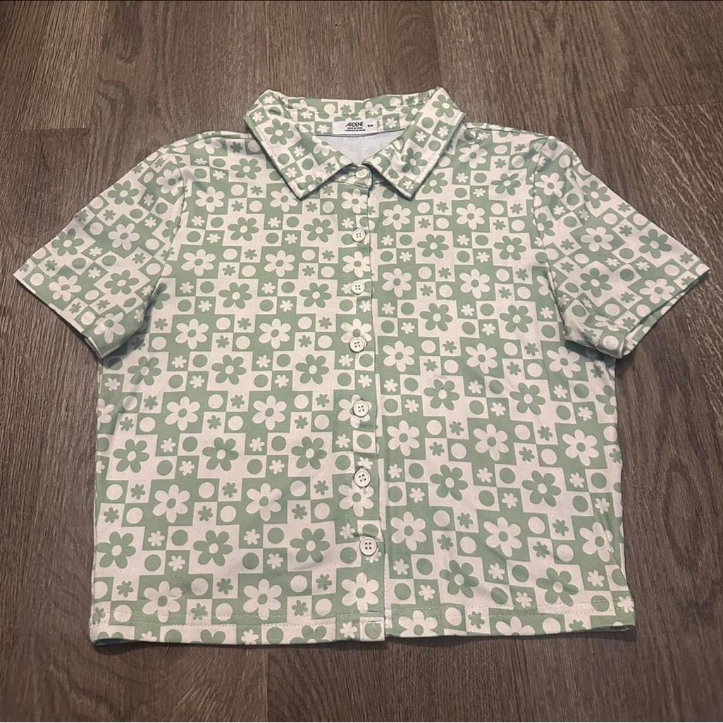 Patterned Polo Top